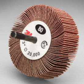 3M™ Flap Wheel Type 83 244D  3" x 1" x 1/4" 120 Grit Aluminum Oxide 