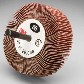 3M™ Flap Wheel Type 83 244D  3" x 1/2" x 1/4" 80 Grit Aluminum Oxide 