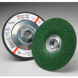 3m 7000118597 3M™ Green Corps™ Flexible Grinding Wheel 4-1/2" x 1/8" x 5/8-11 INT 36 Grit Ceramic image.