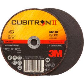 3m 7100094773 3M™ Cubitron™ II Cut-Off Wheel 66518 T1 4" x .035" x 3/8" Ceramic Grain  image.