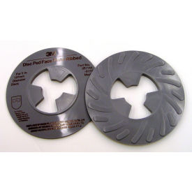 3m 7000120516 3M™ Disc Pad Face Plate Ribbed 81734, 5" Medium Gray image.
