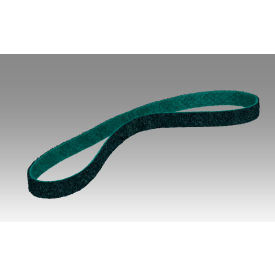 3m 7000045960 3M™ Scotch-Brite™ Surface Conditioning Low Stretch Belt 1/2" X 24" Silicon Carbide MED image.