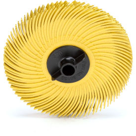 3M™ Scotch-Brite™ Radial Bristle Disc Thin Bristle 3" x 3/8" Ceramic 80 Grit 