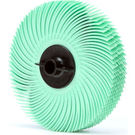 3M™ Scotch-Brite™ Radial Bristle Disc Thin Bristle 3" x 3/8" Ceramic M1 Grit 