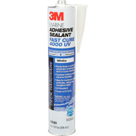 3m 7000046623 3M™ 4000 UV Marine Adhesive Sealant, 295 ml Capacity, White image.