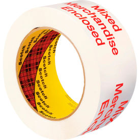 3m 7000048661 3M™ Scotch® 3775 Printed Message Carton Sealing Tape 2" x 110 Yds.1.9 Mil White/Red image.