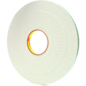 3m 7000123338 3M™ 4026 Double Coated Urethane Foam Tape 1/2" x 36 Yds. 62 Mil Natural image.
