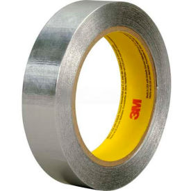 3m 7010375464 3m™ Aluminum Foil Tape 4380 Silver, 1 In X 55 Yds image.