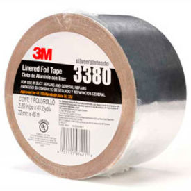 3m 7010375681 3m™ Linered Aluminum Foil Tape 3380 Silver, 72 Mm X 45 M, 70006716461 image.