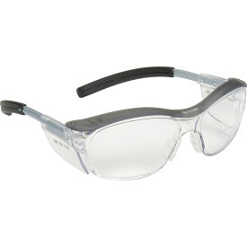 3M NUVO Reader Safety Glasses, Clear Lens, Gray Frame, 1.5 Diopter