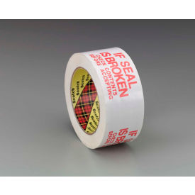 3m 7010373664 3M™ Scotch® 3771 Printed Message Carton Sealing Tape 2" x 110 Yds. 1.9 Mil White/Red image.
