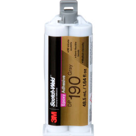 3m 7010410438 3M™ Scotch Weld™ DP190 Epoxy Adhesive, Duo-Pak, 48.5 ml Capacity, Gray image.