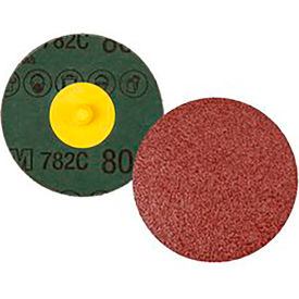 3m 7100100999 3M™ Roloc™ Fibre Disc 782C, 80+, TR, 2 in, Die R200P, 50 per inner, 200 Per Case image.