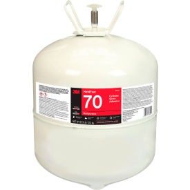3m 7100138479 3M™ HoldFast 70 Cylinder Synthetic Elastomer Spray Adhesive, 27.3 lb. Capacity, Clear image.