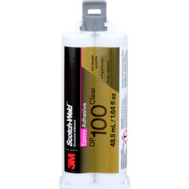 3m 7100148763 3M™ Scotch Weld™ DP100 Epoxy Adhesive, 48.5 ml Capacity, Clear image.