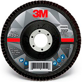 3m 7100177972 3M™ Flap Disc 769F, 05929, T29, 5" x 7/8 in, 120+ YF-weight, 10 Per Case image.