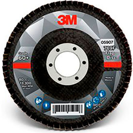 3m 7100178027 3M™ Flap Disc 769F, 05907, 60+, 4-1/2" x 7/8 in, Type 29, 10 Per Case image.