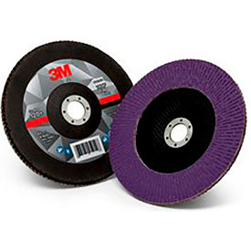 3m 7100178090 3M™ Flap Disc 769F, 05926, 120+, 7" x 7/8 in, Type 27, 5 Per Case image.