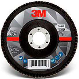 3m 7100178126 3M™ Flap Disc 769F, 05917, T29, 5" x 7/8 in, 60+ YF-weight, 10 Per Case image.