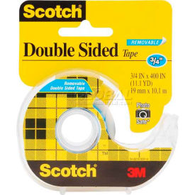 3m 667 Scotch® Double Sided Removable Tape with Dispenser 667, 3/4" x 400", 1 Roll image.