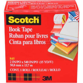 3m 8452 Scotch® Book Tape 845, 2" x 540", 3" Core, 1 Roll image.