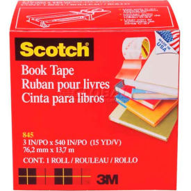 3m 8453*****##* Scotch® Book Tape 845, 3" x 540", 3" Core, 1 Roll image.