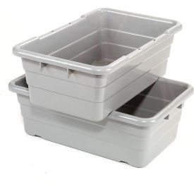 Global Industrial™ Cross Stack Nest Tote Tub - 25-1/8 x 16 x 8-1/2 Gray