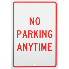 National Marker Company TM2H Aluminum Sign - No Parking Anytime - .063" Thick, TM2H image.
