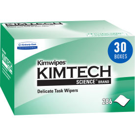 Kimtech™ Kimwipes Delicate Task Wipers 1-Ply 4.4 x 8.4 Unscented 286/Box 30 Boxes/Carton