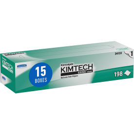Kimtech™ Kimwipes Delicate Task Wipers 1-Ply 11.8x11.8 Unscented White 198/BX 15 Boxes/CT