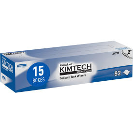 Kimtech™ Kimwipes Delicate Task Wipers 2-Ply 14.7x16.6 Unscented White 92/BX 15 Boxes/CT