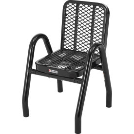 Global Industrial 348115 Global Industrial™ Outdoor Dining Chair, Expanded Metal, Black image.