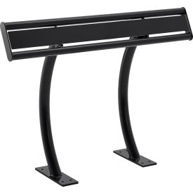 Global Industrial™ 4 Leaning Rail In-Ground Mount Black