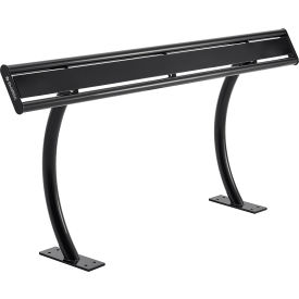 Global Industrial™ 6 Leaning Rail In-Ground Mount Black