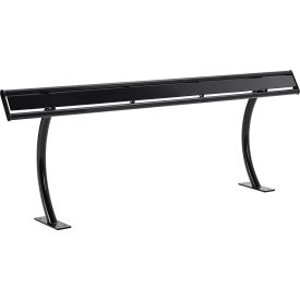 Global Industrial™ 8 Leaning Rail In-Ground Mount Black