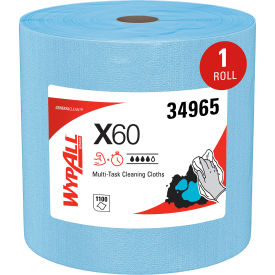 WypAll® General Clean X60 Cloths Jumbo Roll 12.5 x 13.4 Blue 1100/Roll