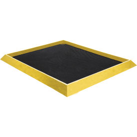 NoTrax® Sani-Trax® Plus Disinfectant Mat 2-1/2" Thick 2-5/8' x 3-1/4' Black/Yellow Border