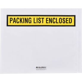 Global Industrial 354717 Global Industrial™ Panel Face Envelopes, "Packing List Enclosed", 12"L x 10"W, Yellow, 500/Pack image.