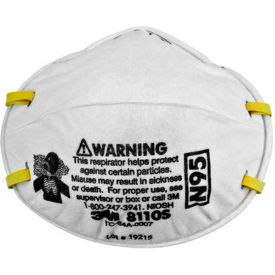 3m 7000052065 3M™ 8110S N95 Disposable Particulate Respirators, Small, 20/Box image.