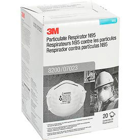 3m 7000052787 3M™ 8200/07023(AAD) N95 Disposable Particulate Respirator, Box of 20 image.
