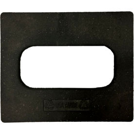 Plasticade 9 Lb. Recycled Rubber Base For Gemstone Vertical Panel Barricade & Parking Signs Black