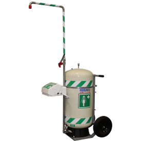 Hughes Mobile Self-Contained Emergency Safety Shower With Eye/Face Wash 30 Gallon 40K45G