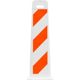 Plasticade Vertical Panel Channelizer Barricade W/ Oversized Handle White Engineer Grade Sheets