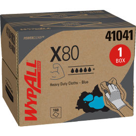 WypAll® Power Clean X80 Heavy Duty Cloths 11.1 x 16.8 Blue 152 Wipers/Carton