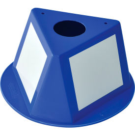 Global Industrial 412420 Global Industrial™ Inventory Control Cone W/ Dry Erase Decals, Blue image.