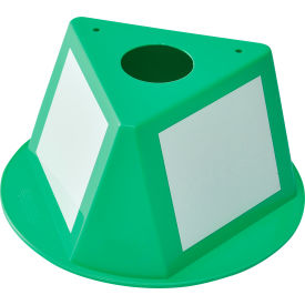 Global Industrial 412422 Global Industrial™ Inventory Control Cone W/ Dry Erase Decals, Green image.
