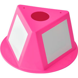 Global Industrial 412424 Global Industrial™ Inventory Control Cone W/ Dry Erase Decals, Hot Pink image.