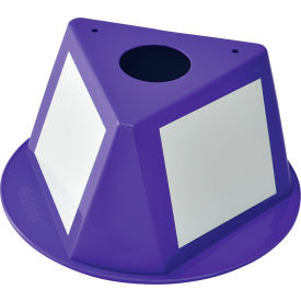 Global Industrial 412428 Global Industrial™ Inventory Control Cone W/ Dry Erase Decals, Purple image.