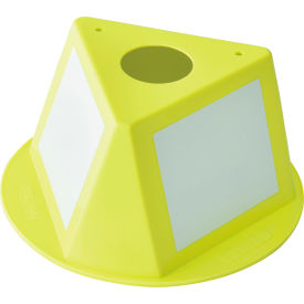Global Industrial 412434 Global Industrial™ Inventory Control Cone W/ Dry Erase Decals, Yellow image.