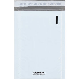 Global Industrial 412517 Global Industrial™ Bubble Lined Poly Mailers, #00, 5"W x 10"L, White, 250/Pack image.